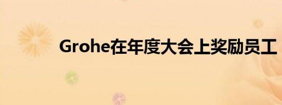 Grohe在年度大会上奖励员工