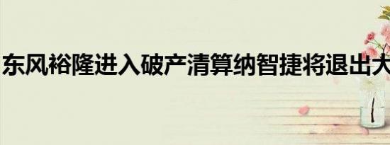 东风裕隆进入破产清算纳智捷将退出大陆市场