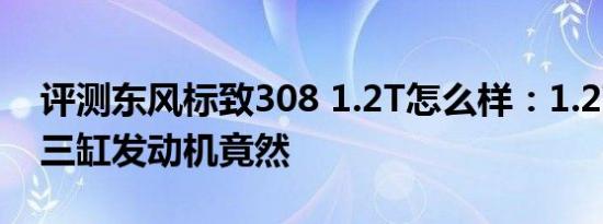 评测东风标致308 1.2T怎么样：1.2T动力的三缸发动机竟然