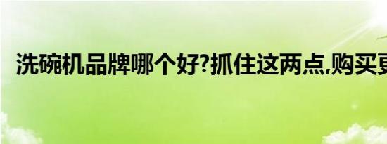 洗碗机品牌哪个好?抓住这两点,购买更放心