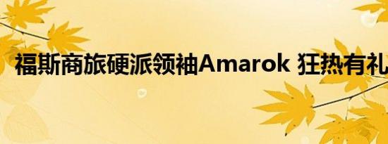 福斯商旅硬派领袖Amarok 狂热有礼3享受