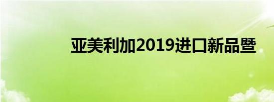 亚美利加2019进口新品暨