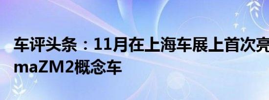 车评头条：11月在上海车展上首次亮相的HaimaZM2概念车