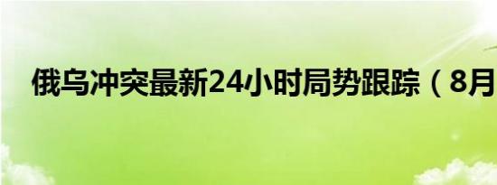 俄乌冲突最新24小时局势跟踪（8月6日）