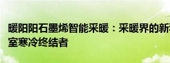 暖阳阳石墨烯智能采暖：采暖界的新科技，居室寒冷终结者