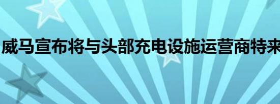 威马宣布将与头部充电设施运营商特来电携手