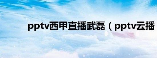 pptv西甲直播武磊（pptv云播）