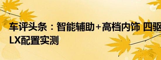 车评头条：智能辅助+高档内饰 四驱版Aion LX配置实测