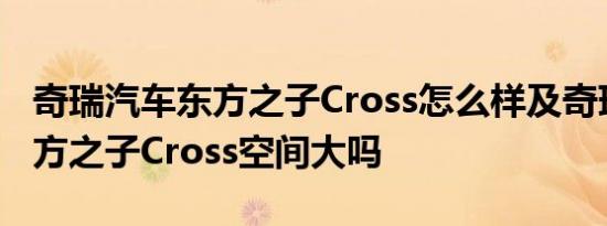 奇瑞汽车东方之子Cross怎么样及奇瑞汽车东方之子Cross空间大吗