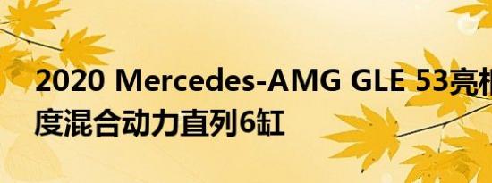 2020 Mercedes-AMG GLE 53亮相获得轻度混合动力直列6缸