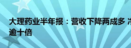 大理药业半年报：营收下降两成多 净利反增逾十倍