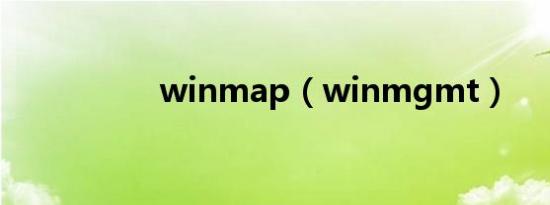 winmap（winmgmt）