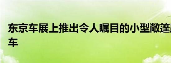 东京车展上推出令人瞩目的小型敞篷跑车概念车