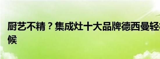 厨艺不精？集成灶十大品牌德西曼轻松把握火候