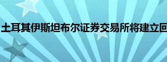 土耳其伊斯坦布尔证券交易所将建立回购指数