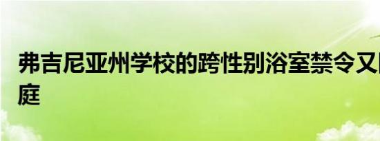 弗吉尼亚州学校的跨性别浴室禁令又回到了法庭