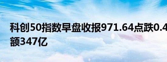 科创50指数早盘收报971.64点跌0.42%成交额347亿