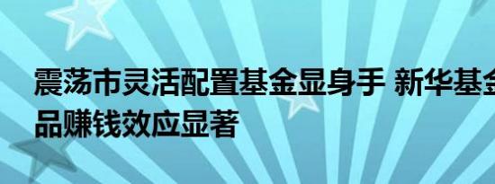 震荡市灵活配置基金显身手 新华基金旗下产品赚钱效应显著