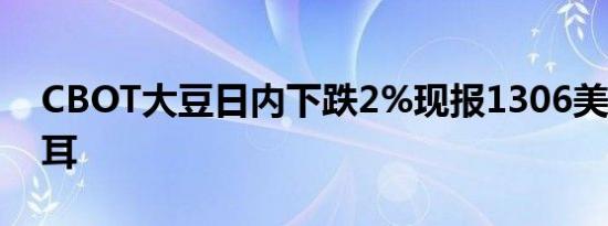 CBOT大豆日内下跌2%现报1306美分/蒲式耳