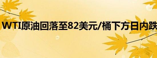 WTI原油回落至82美元/桶下方日内跌0.37%