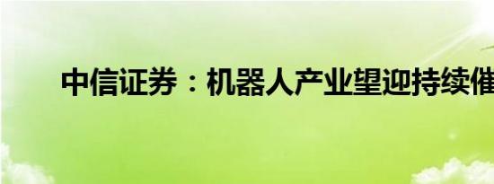 中信证券：机器人产业望迎持续催化