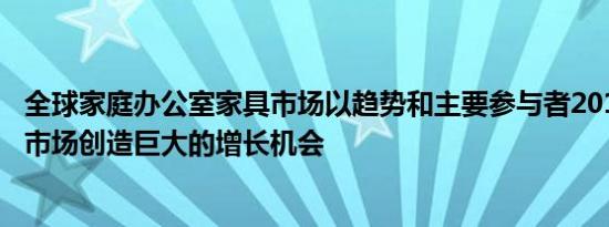 全球家庭办公室家具市场以趋势和主要参与者2018-2023为市场创造巨大的增长机会