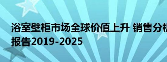 浴室壁柜市场全球价值上升 销售分析和司机报告2019-2025