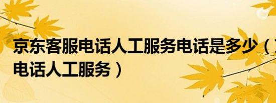 京东客服电话人工服务电话是多少（京东客服电话人工服务）