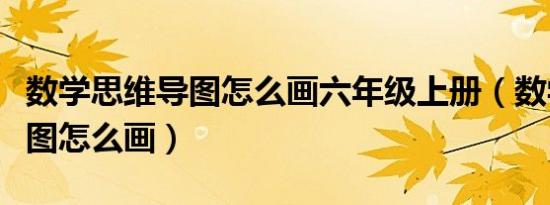 数学思维导图怎么画六年级上册（数学思维导图怎么画）