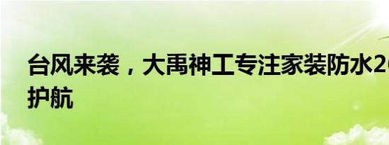 台风来袭，大禹神工专注家装防水26年为您护航