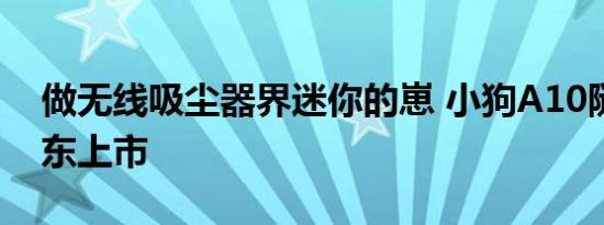 做无线吸尘器界迷你的崽 小狗A10随手吸京东上市