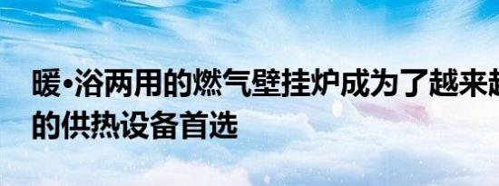 暖·浴两用的燃气壁挂炉成为了越来越多家庭的供热设备首选