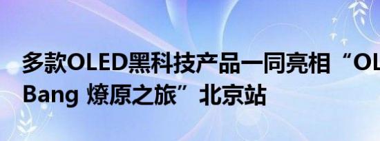 多款OLED黑科技产品一同亮相“OLED Big Bang 燎原之旅”北京站