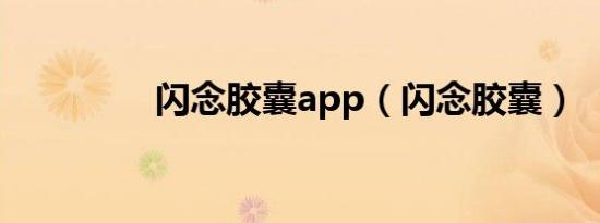 闪念胶囊app（闪念胶囊）