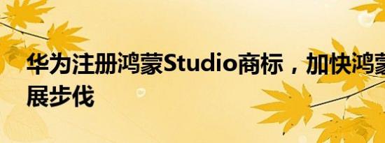 华为注册鸿蒙Studio商标，加快鸿蒙系统发展步伐