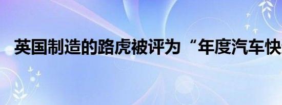 英国制造的路虎被评为“年度汽车快递车”