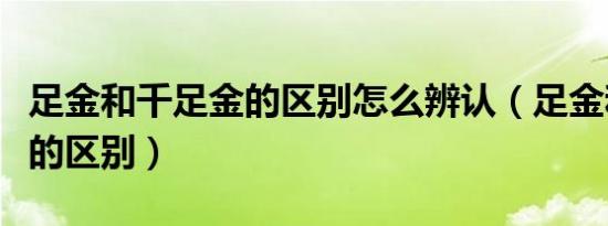 足金和千足金的区别怎么辨认（足金和千足金的区别）