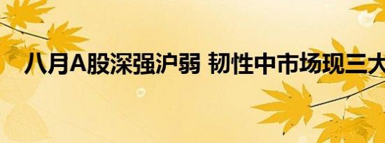 八月A股深强沪弱 韧性中市场现三大亮点