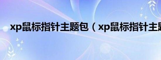 xp鼠标指针主题包（xp鼠标指针主题包）