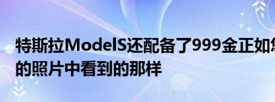 特斯拉ModelS还配备了999金正如您在此处的照片中看到的那样