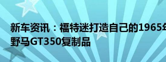 新车资讯：福特迷打造自己的1965年谢尔比野马GT350复制品