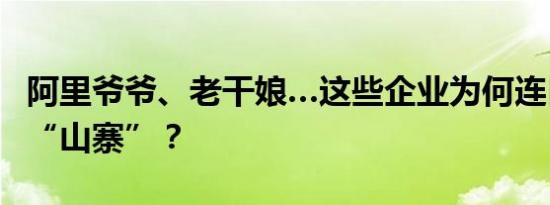 阿里爷爷、老干娘…这些企业为何连自己都要“山寨”？