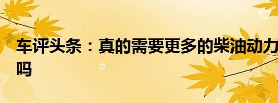 车评头条：真的需要更多的柴油动力宝马3系吗