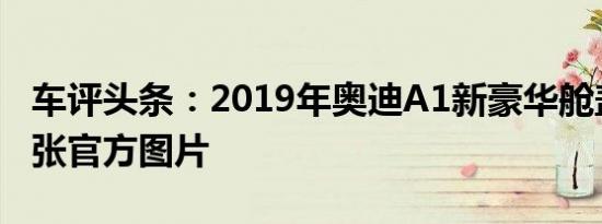 车评头条：2019年奥迪A1新豪华舱盖的第一张官方图片