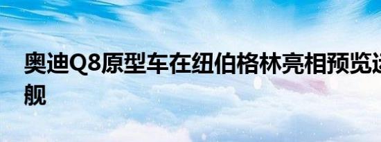 奥迪Q8原型车在纽伯格林亮相预览运动型旗舰