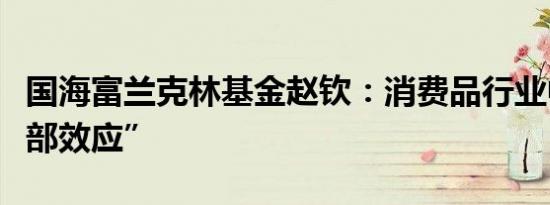 国海富兰克林基金赵钦：消费品行业中的“头部效应”