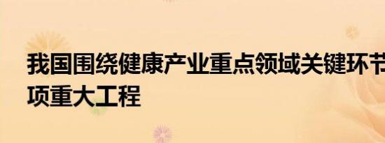 我国围绕健康产业重点领域关键环节实施10项重大工程