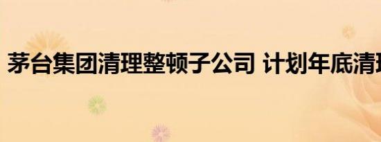 茅台集团清理整顿子公司 计划年底清理56家