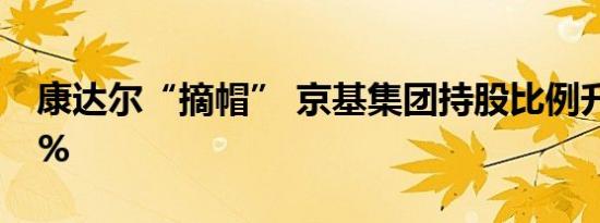 康达尔“摘帽” 京基集团持股比例升至71.5%