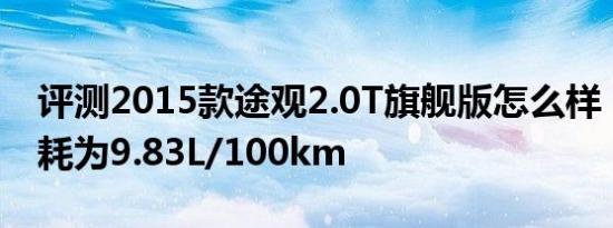 评测2015款途观2.0T旗舰版怎么样：实际油耗为9.83L/100km